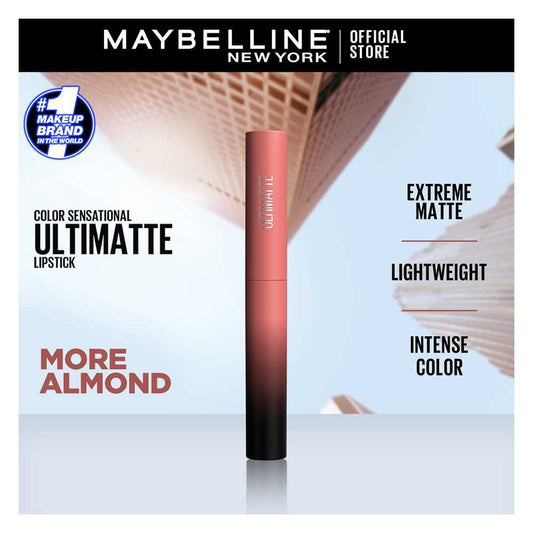 Maybelline New York Color Sensational Ultimatte Matte Lipstick, 1199 More Almond