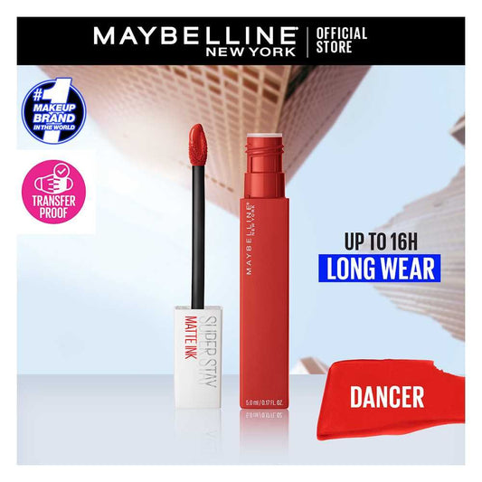 Maybelline New York SuperStay Matte Ink Liquid Lipstick 16HR Long-Lasting, High Pigment, Waterproof - 118 Dancer