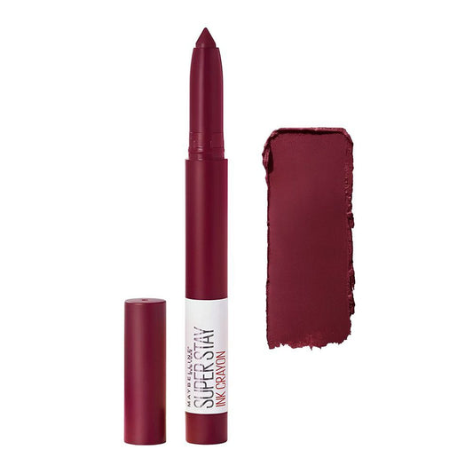 Maybelline New York Super Stay Ink Crayon Matte Longwear Lipstick, 8hrs long wear Matte Lipstick -55 Make It Happen