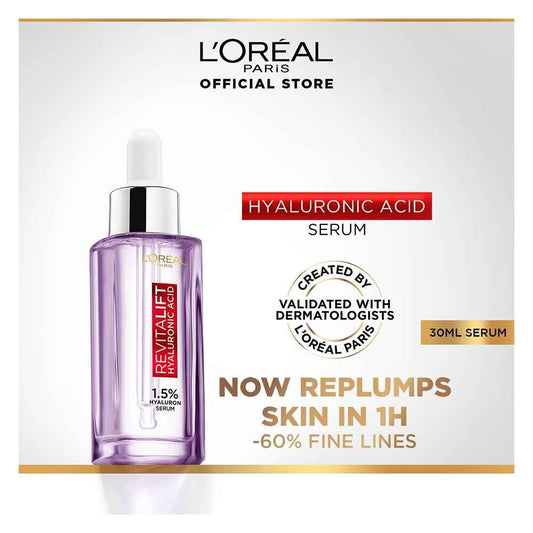 L'Oreal Paris Innovation Revitalift Hyaluronic Acid 1.5% Hyaluron Serum, 30ml - Hydrating, Anti-Aging, Glass Skin