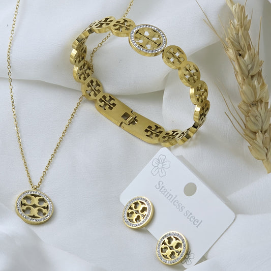Signature Luxe Gold Tone Jewelry Set