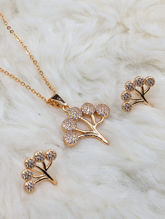 Golden Tree of Life Jewelry Set