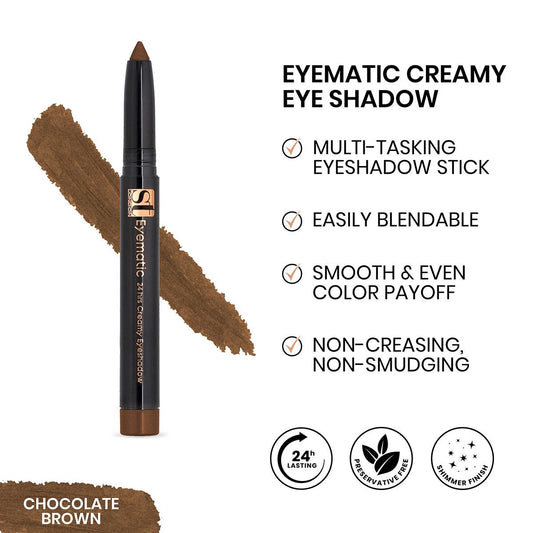 ST London Eyematic 24Hrs Creamy Eyeshadow, Silver Grey