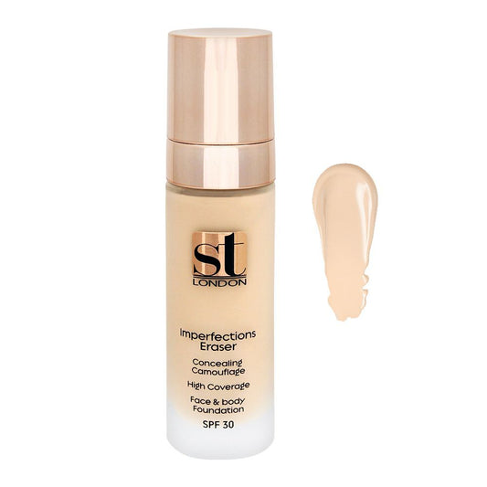 ST London Imperfection Eraser Face & Body Foundation, SPF 30, JE 02, All Skin Types