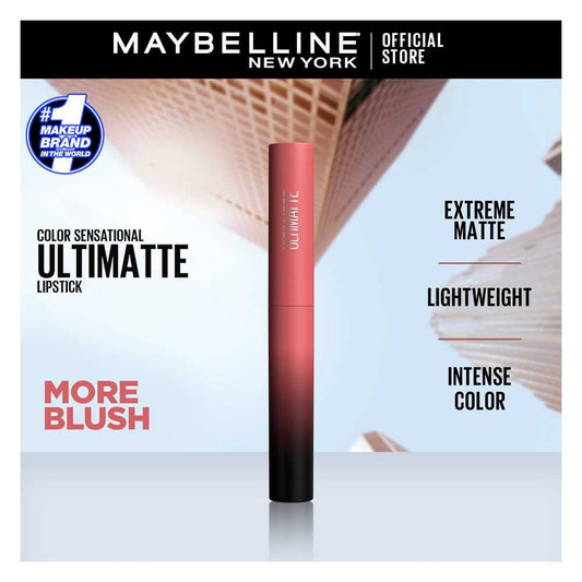 Maybelline New York Color Sensational Ultimatte Matte Lipstick, 499 More Blush