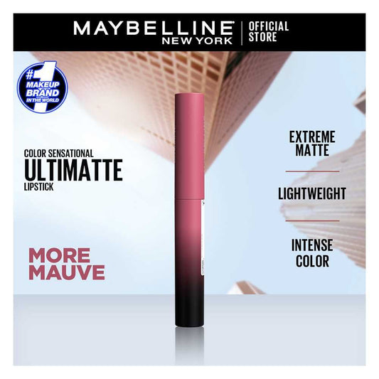 Maybelline New York Color Sensational Ultimatte Matte Lipstick, 599 More Mauve