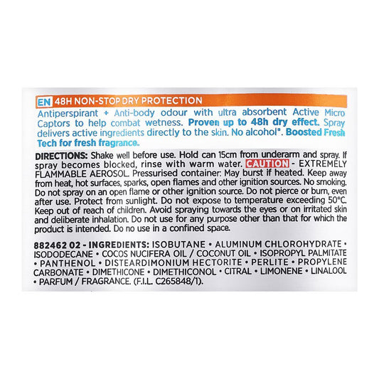 L'Oreal Paris Men Expert Fresh Extreme Ice Cool Effect Anti-Perspirant Deodorant Spray, 250ml
