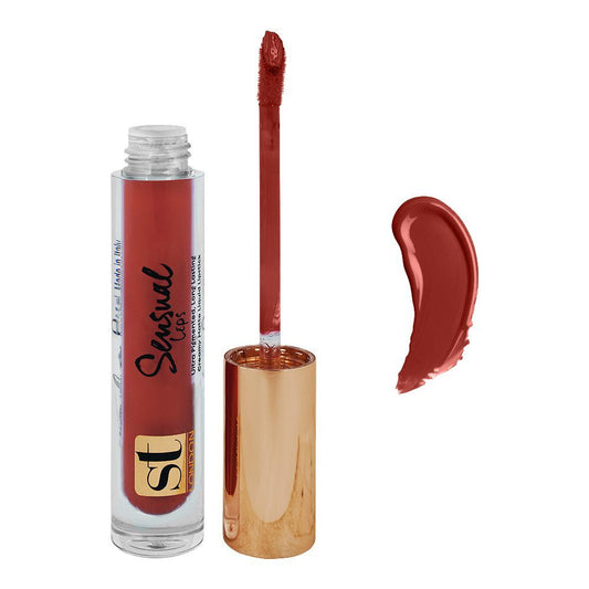 ST London Sensual Lips Creamy Matte Liquid Lipstick, Ultra Pigmented, Long Lasting, Iced Cocoa, 3.5ml