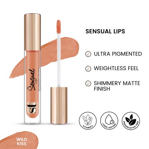 ST London Sensual Lips Lip Gloss, Wild Kiss