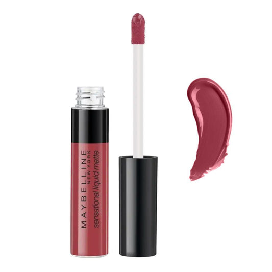 Maybelline New York Sensational Liquid Matte Lip Tint - Long lasting, Lightweight, Soft Matte Liquid Lipstick - Sensationally Me