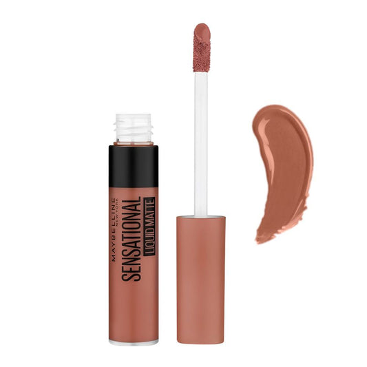 Maybelline New York Sensational Liquid Matte Lip Tint - Long lasting, Lightweight, Soft Matte Liquid Lipstick - Bare It All