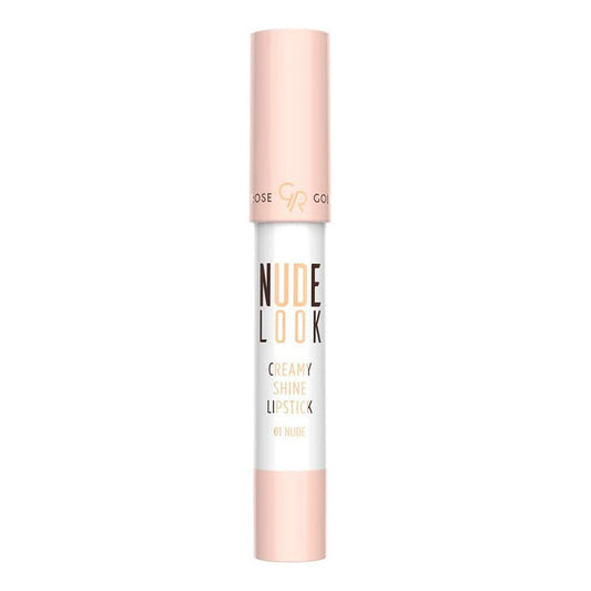 Golden Rose Nude Look Creamy Shine Lipstick, 01, Nude