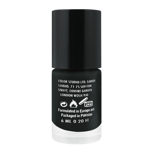 Color Studio Salon Pro Nail Polish, 6ml, Black Pearl