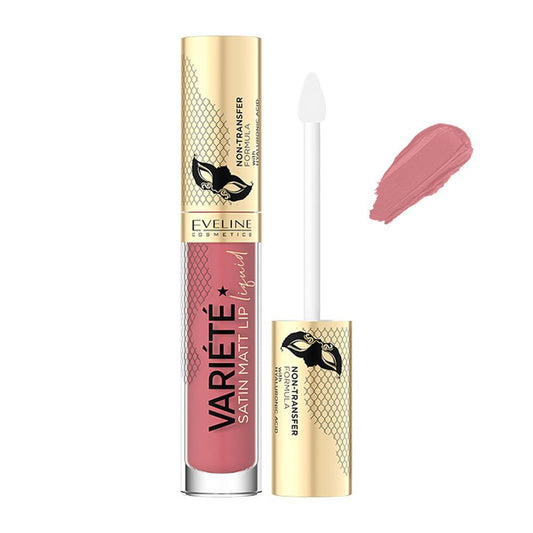 Eveline Variiete Satin Matt Lip Liquid Lipstick, 05 Peach Mousse