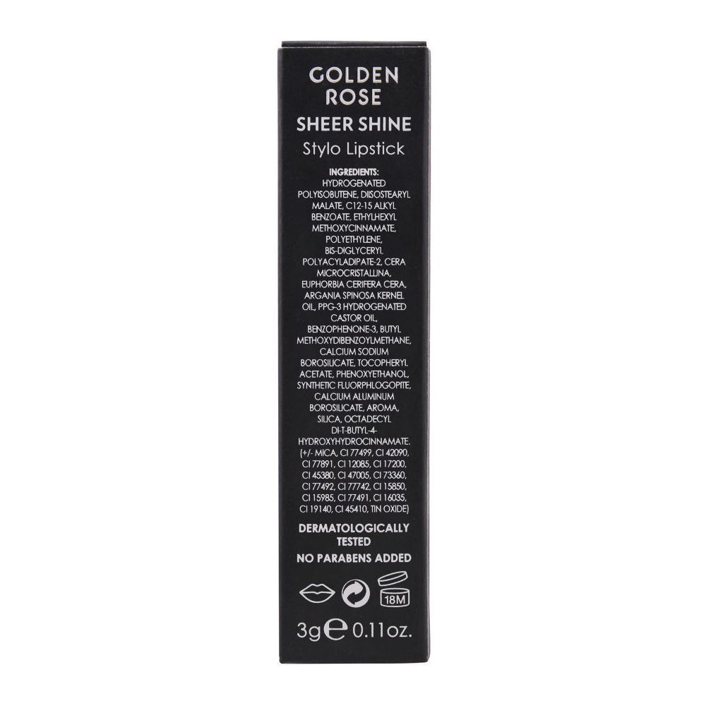 Golden Rose Sheer Shine SPF-25 Stylo Lipstick, 01