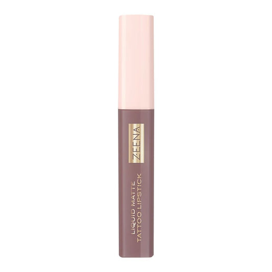 Zeena Liquid Matte Tattoo Lipstick, 060 Touch Of Taupe, 5ml