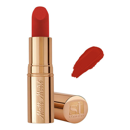 ST London Matte Moist Long Lasting Lipstick, Death By Red