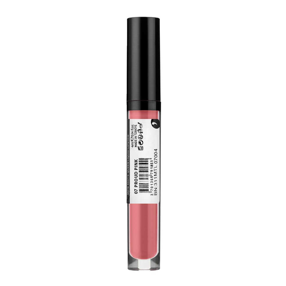 J. Note Matte Queen Long Stay Liquid Lipstick, 4ml, 07 Proud Pink