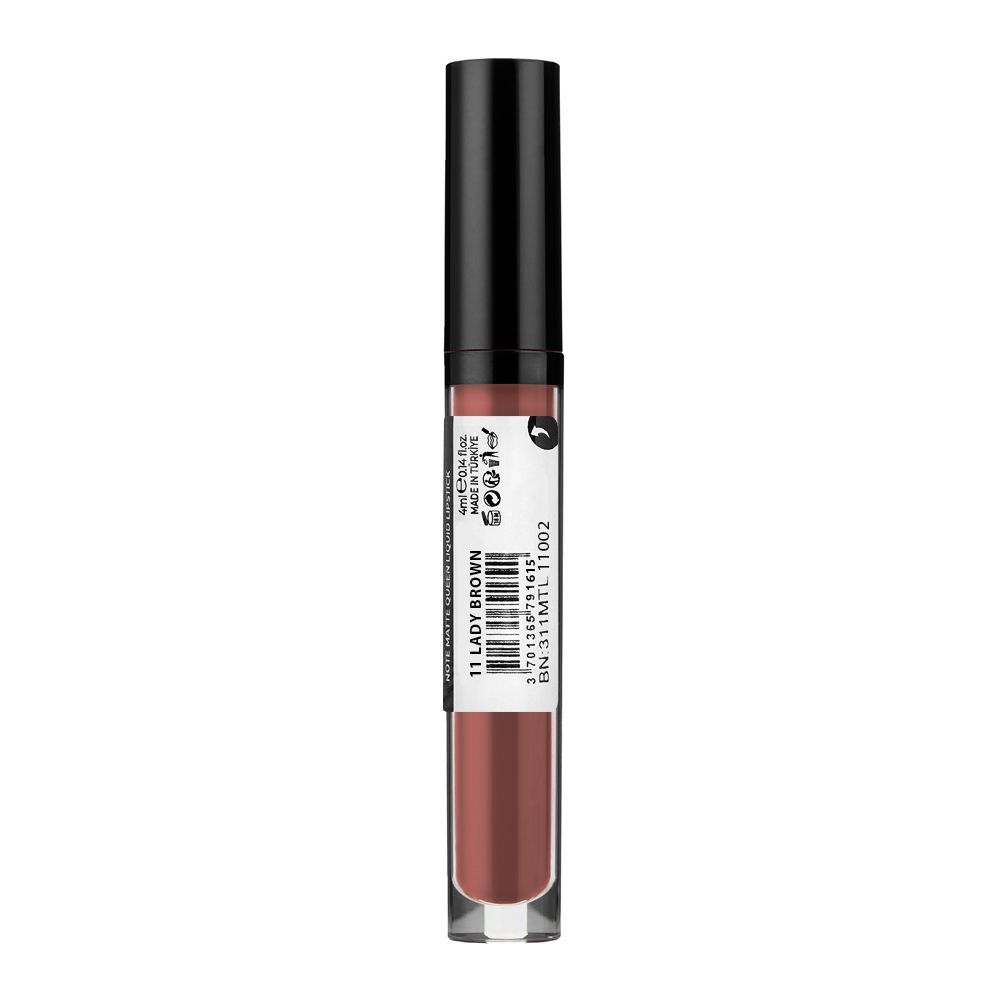 J. Note Matte Queen Long Stay Liquid Lipstick, 4ml, 11 Lady Brown