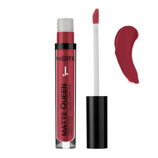 J. Note Matte Queen Long Stay Liquid Lipstick, 4ml, 13 Red Elegance