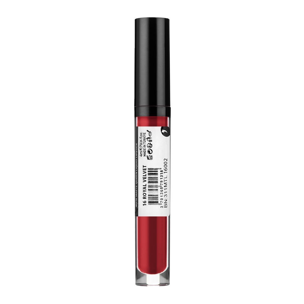 J. Note Matte Queen Long Stay Liquid Lipstick, 4ml, 16 Royal Velvet