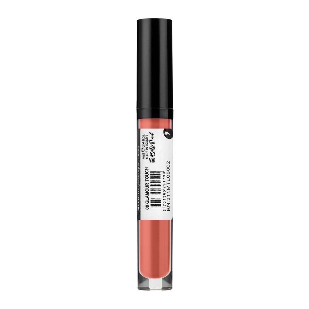 J. Note Matte Queen Long Stay Liquid Lipstick, 4ml, 08 Glamour Touch