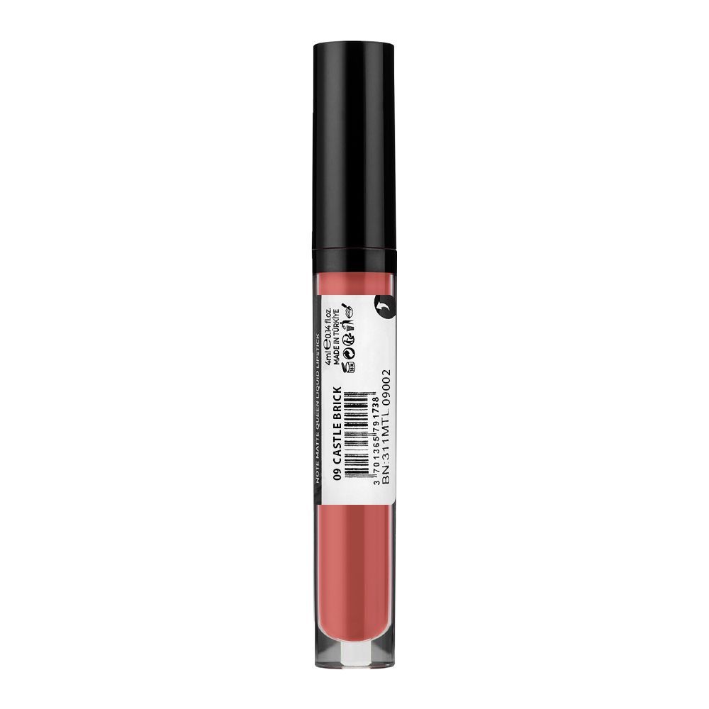 J. Note Matte Queen Long Stay Liquid Lipstick, 4ml, 09 Castle Brick