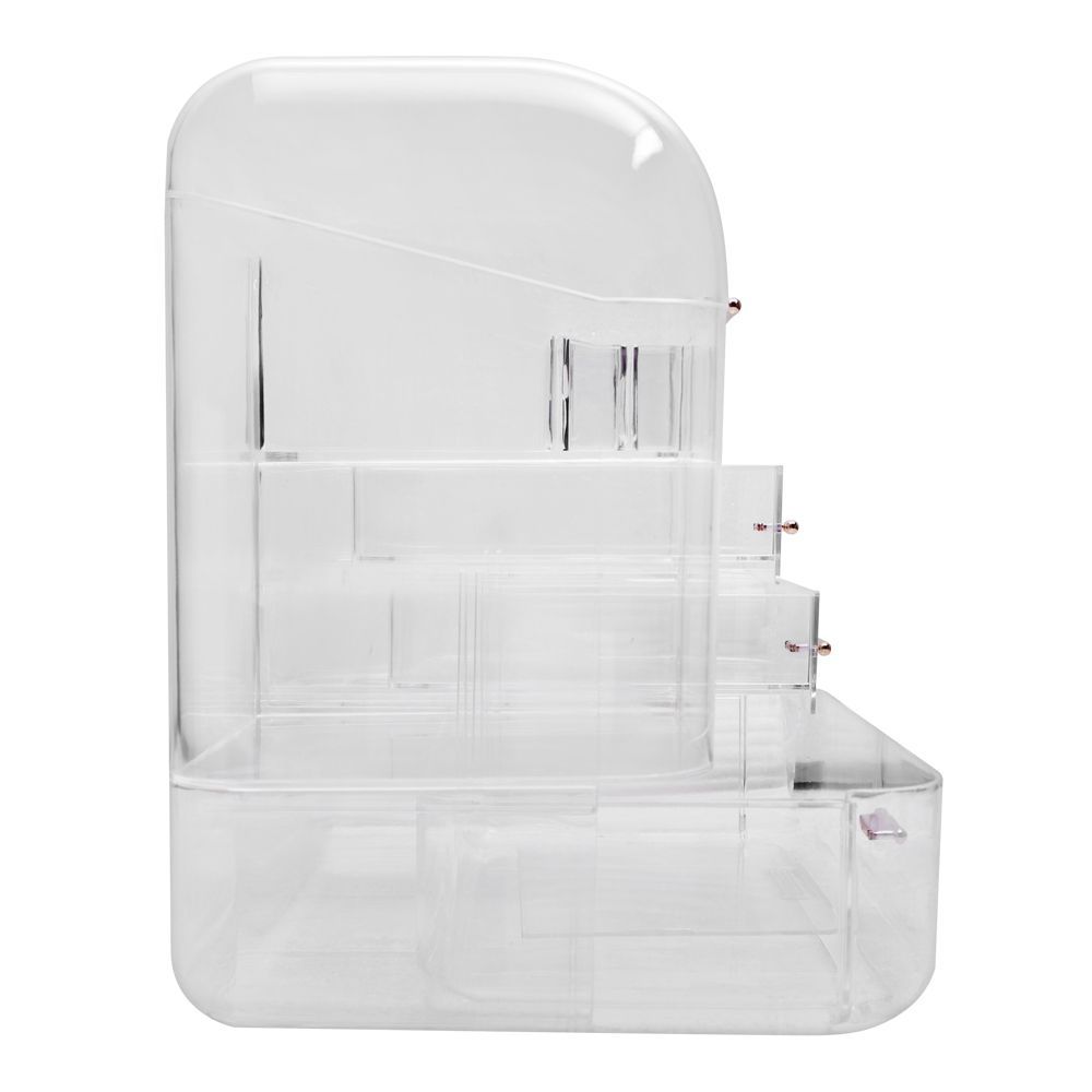 Matrix Transparent Multilayer Cosmetic Organizer With Drawers, Make Up Stands For Accessories