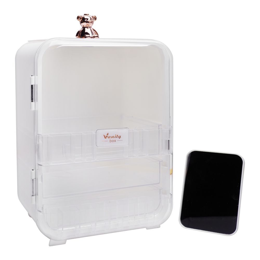 Matrix Clear View Cosmetic Organizer With Mirror & Led, Make Up Stands For Accessories