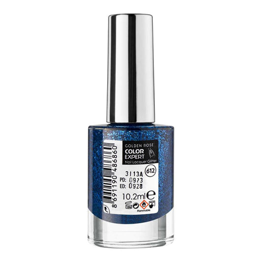 Golden Rose Color Expert Glitter Nail Polish/Lacquer, 612