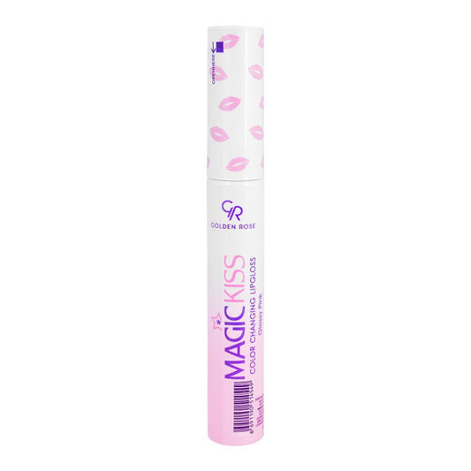 Golden Rose Magic Kiss Color Changing Lip gloss, Glossy Pink