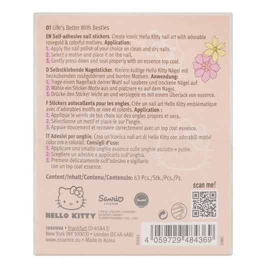 Essence Hello Kitty Nail Stickers, 01 Life's Better With Besties