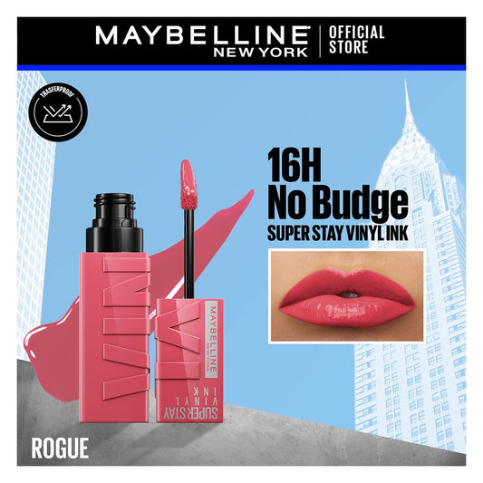 Maybelline New York Superstay Vinyl Ink Longwear No-Budge Liquid Lipstick, 145 Rogue