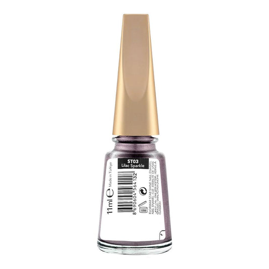 Flormar Star Shine Enamel, Nail Polish, 11ml, ST03 Lilac Sparkle
