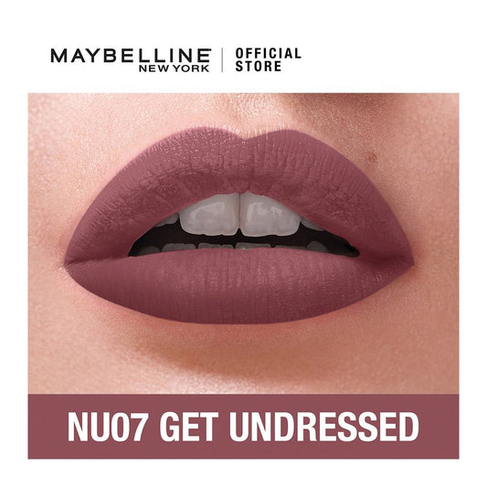 Maybelline New York Sensational Liquid Matte Lip Tint - Long lasting, Lightweight, Soft Matte Liquid Lipstick - Get Undressed