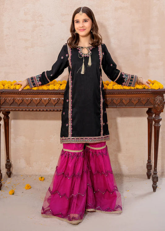 Rawsilk Embroidered 3 Pc Gharara