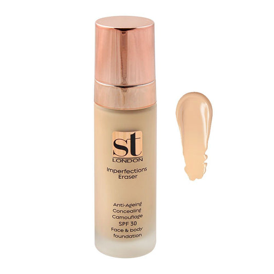 ST London Imperfection Eraser Face & Body Foundation, SPF 30, IE 03, All Skin Types