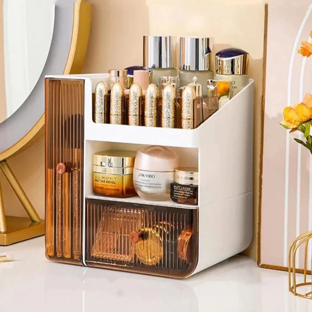 Matrix Transparent And Visible Cosmetic Organizer With Drawers, Make Up Stands For Accessories