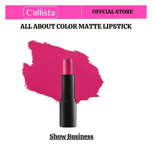 Callista All About Color Matte Lipstick, Vegan, Macadamia Oil, Vitamin E & Cruelty Free, 4g, 505 Show Business