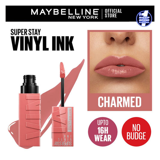 Maybelline New York Superstay Vinyl Ink Longwear Liquid Lipstick, 4.2ml, 100 Charmed