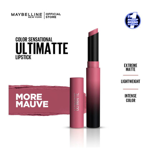 Maybelline New York Color Sensational Ultimatte Matte Lipstick, 599 More Mauve